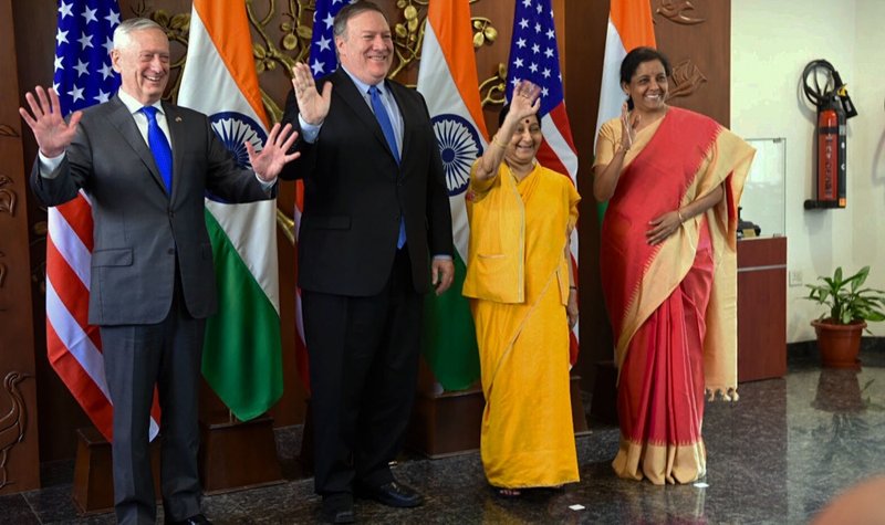 Pompeo, Mattis hold talks with Indian counterparts