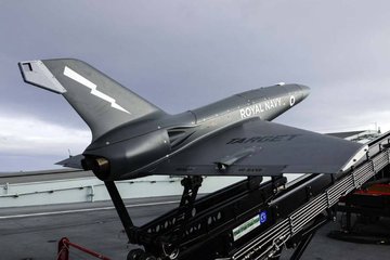HMS Prince of Wales launches Banshee target drone in landmark demo