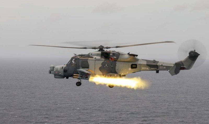 RN Wildcat fires Martlet for first time on operations