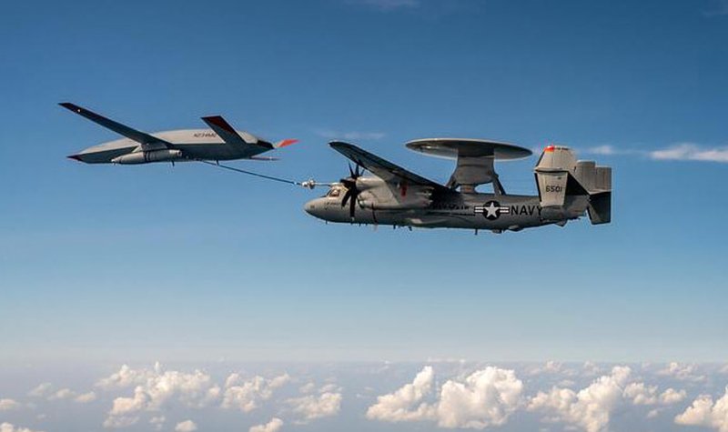 US Navy MQ-25 completes first E-2D aerial refuelling flight