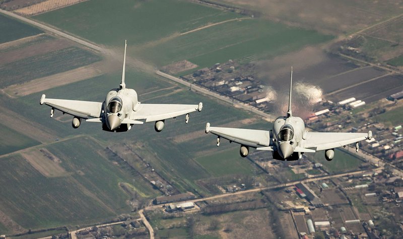 Royal Air Force Typhoon fighters return to Eastern Europe after exercises