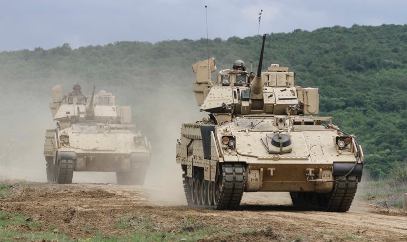 US Army explores rubber tracks for Bradley