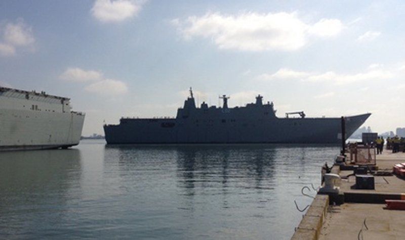 First Australian LHD embarks on sea trials