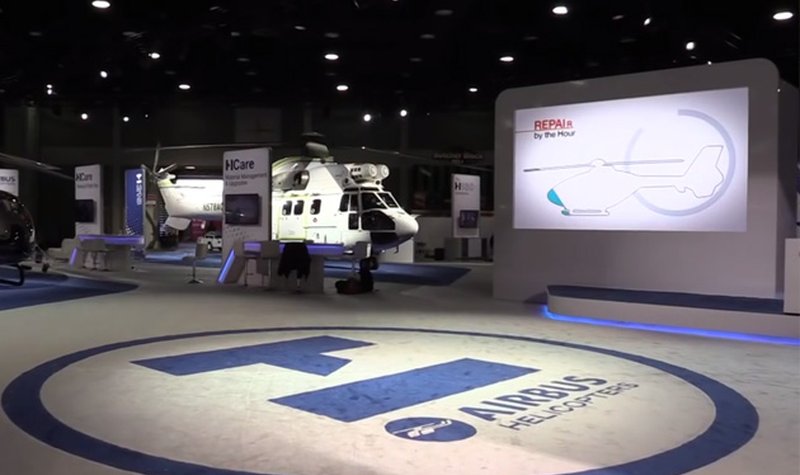 Airbus Helicopters Heli-Expo booth set up