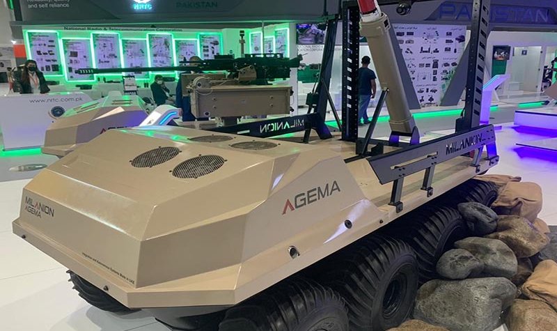 IDEX 2021: Milanion displays UGV with loitering munition and stabilised RWS