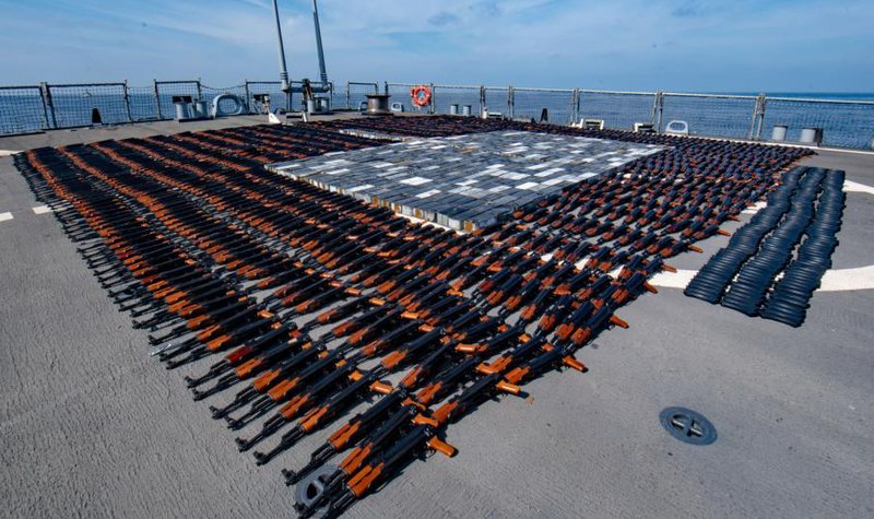 US Navy seizes cache of AK-47 assault rifles