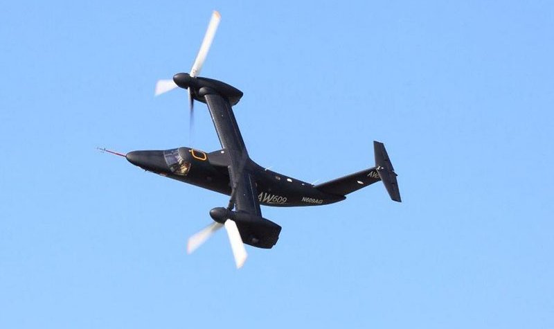 AW609 in place for takeoff with UAE JAC