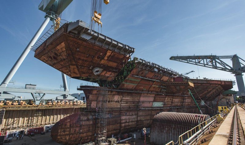The future USS John F Kennedy comes together