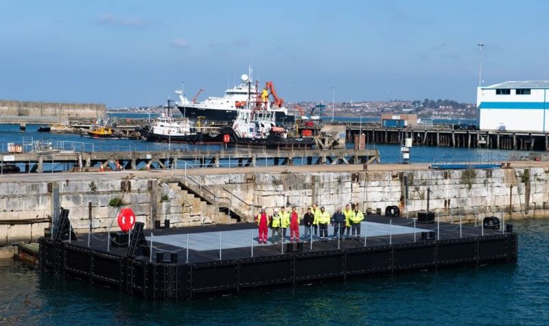 Intermarine completes pontoon for RN carriers