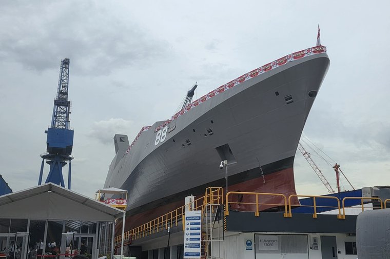 Singapore christens first Victory-class multi-role combat vessel