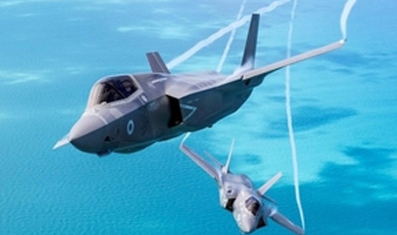 F-35 Lightning aircraft take off for exercise