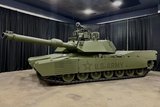 Early prototype of General Dynamics M1E3 main battle tank displayed at Detroit auto show