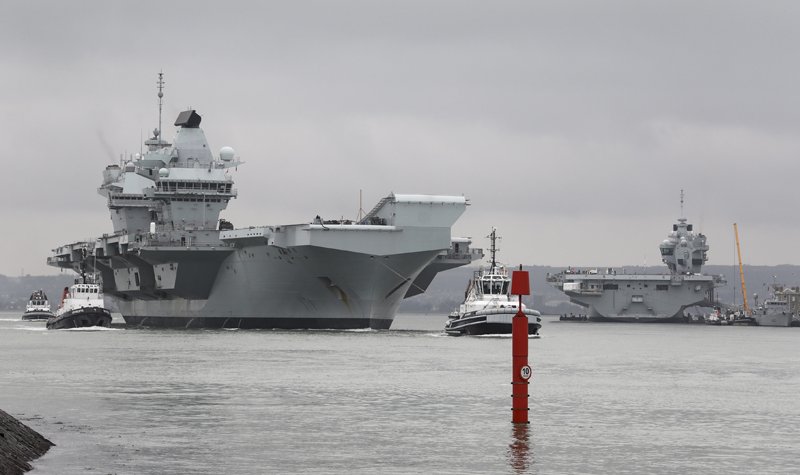 HMS Queen Elizabeth sails for jet trials