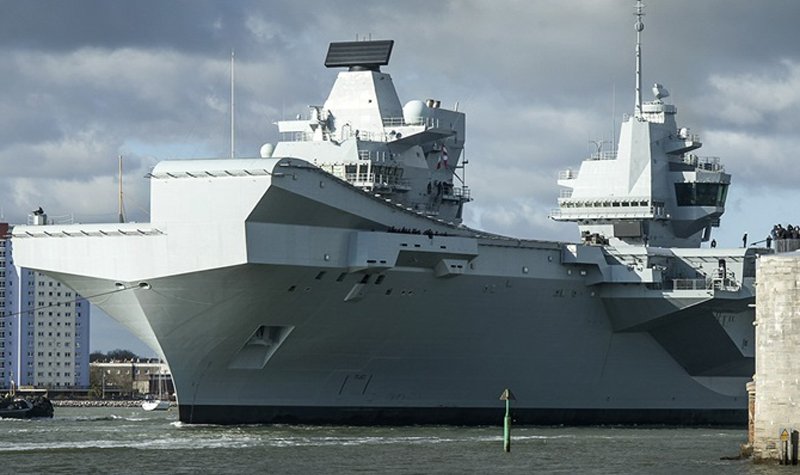 HMS Queen Elizabeth sails for helo trials