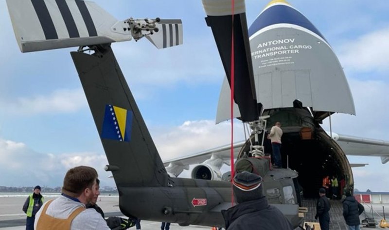 Hueys land in Bosnia ahead of schedule