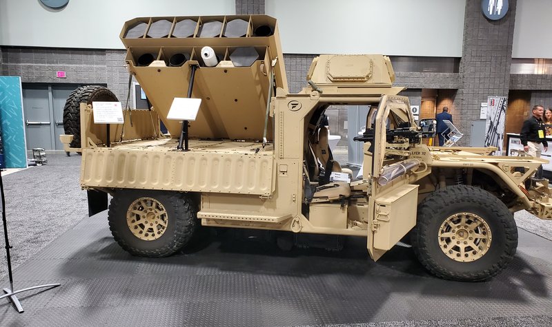 AUSA 2022: Flyer Defense configures versatile vehicles with loitering munitions and ATGMs