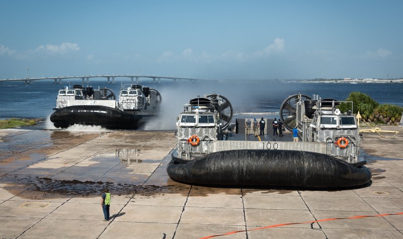 USN and USMC hit the beach with new LCAC 100