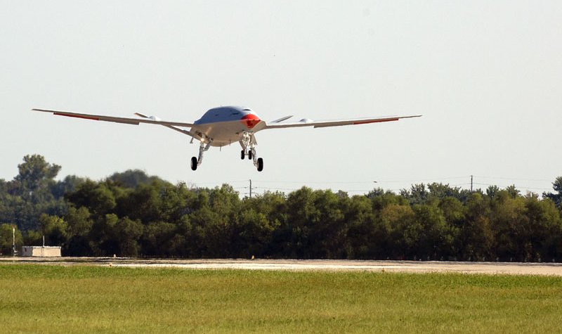 MQ-25 test aircraft takes off