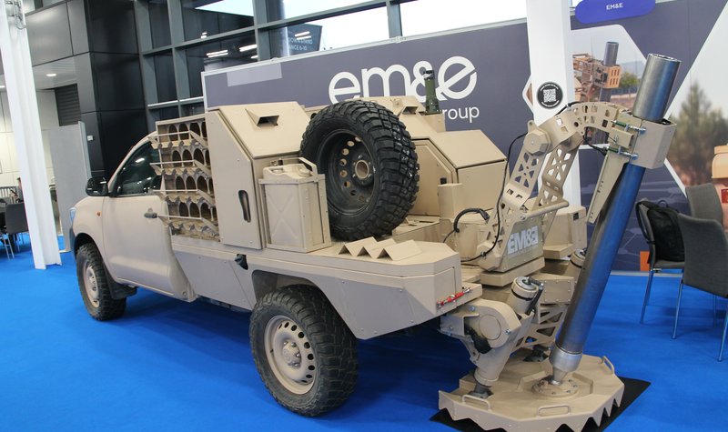 EMOC 120mm lightweight mortar system targeted at British Army requirement