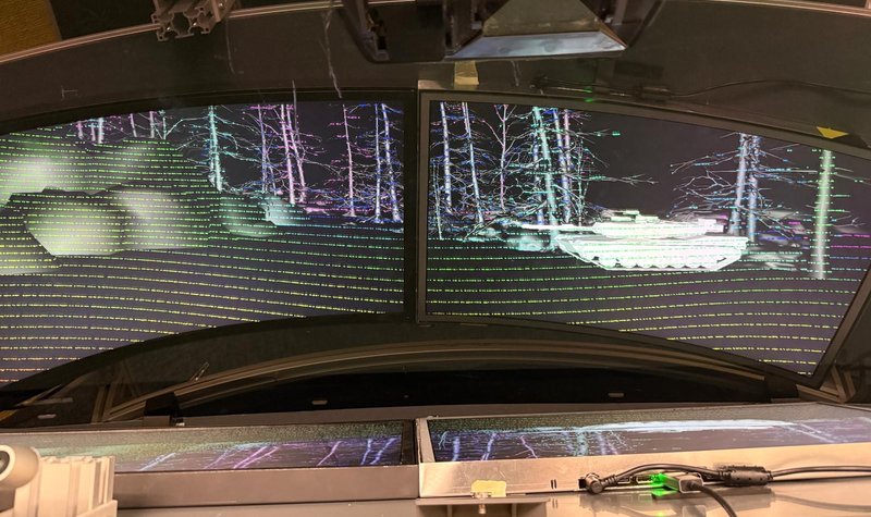 Full windshield AI tactical display developed for Patria 6x6 vehicles