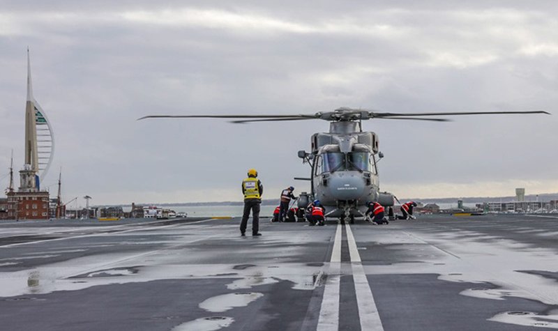 HMS Queen Elizabeth begins rotary trials