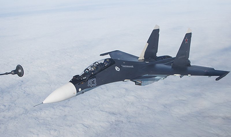Russian Navy trains for in-flight refuelling