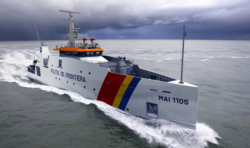 Damen launches first of two new border patrol vessels for Romania