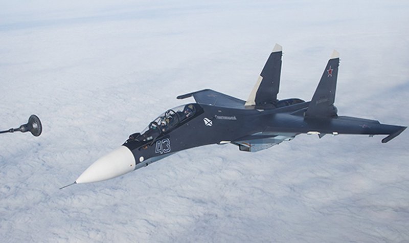 Su-27s and Su-30SMs conduct Kaliningrad night drills