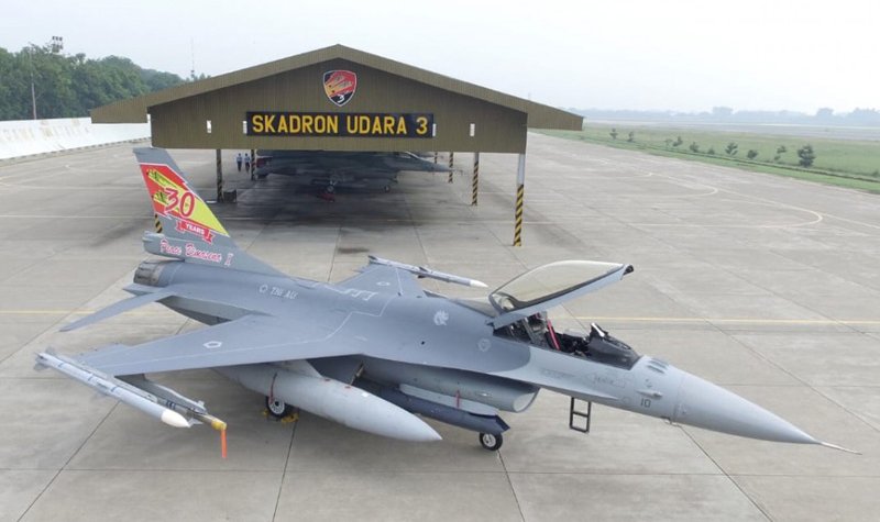 Indonesia rolls out first F-16A eMLU fighter