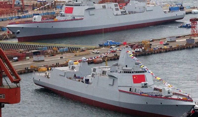 China launches two new destroyers