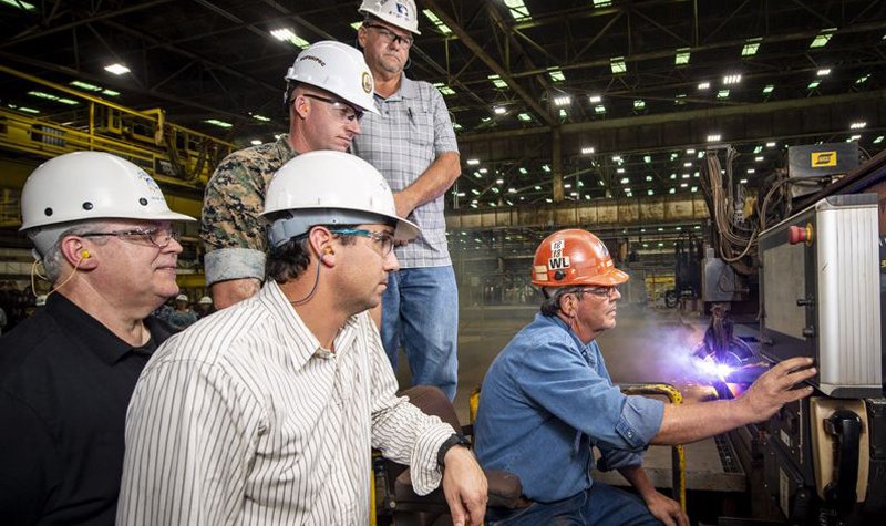 HII begins building US Navy’s LHA 8