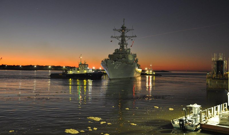 USS Fitzgerald​ sails for at-sea testing