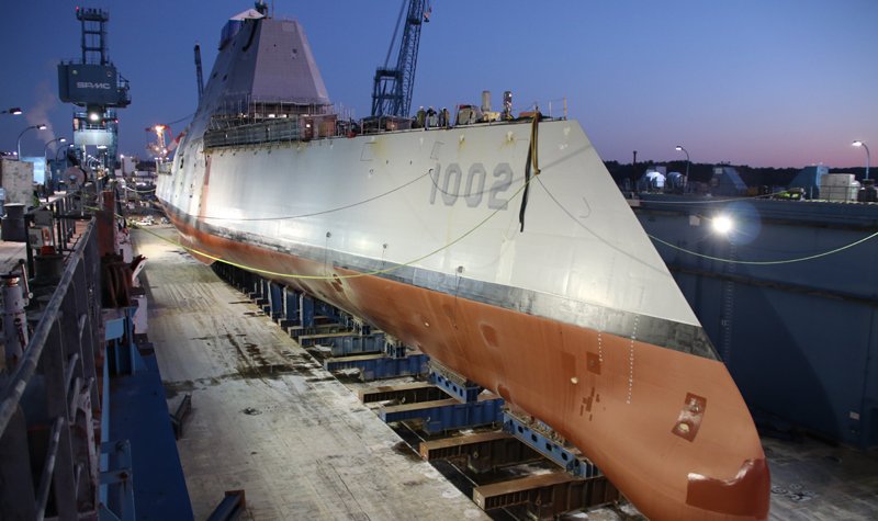 DDG 1002 launched at Bath Iron Works