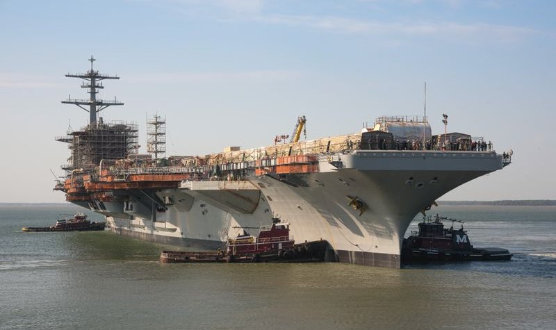 USS George Washington moved from dry dock for next phase of overhaul