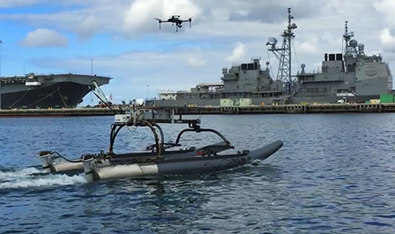 Industry creates robotic team comprising UAS and USV