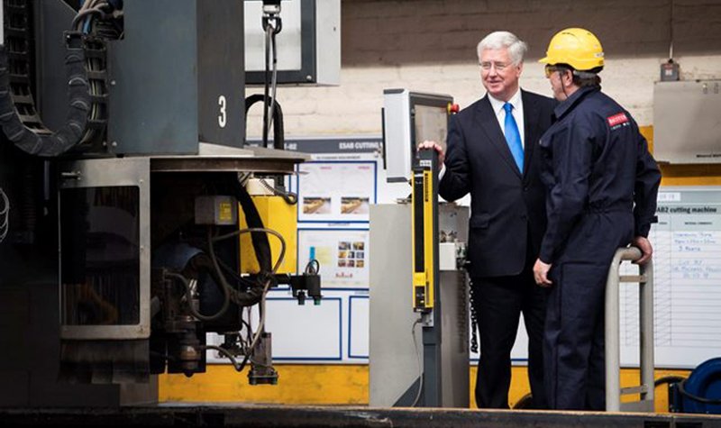 Fallon cuts first steel for HMS Glasgow (video)