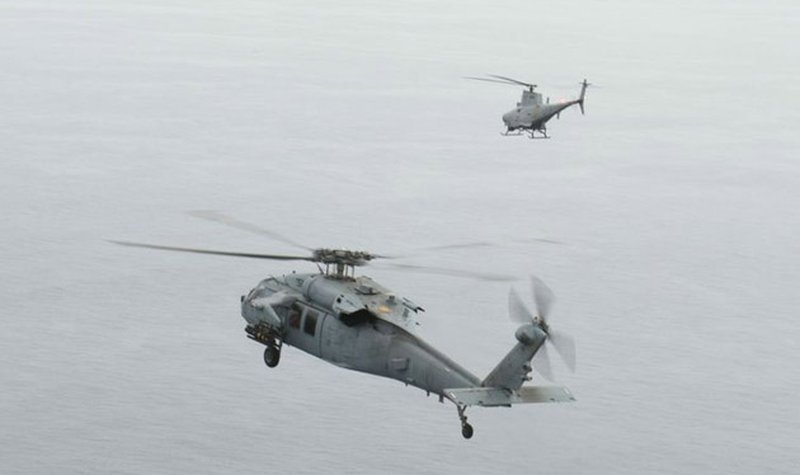 MQ-8B Fire Scout in two-part demo