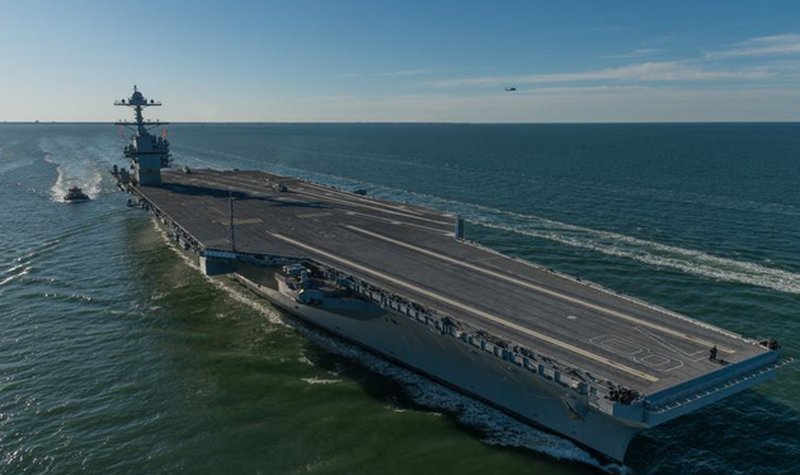 US Navy receives new aircraft carrier