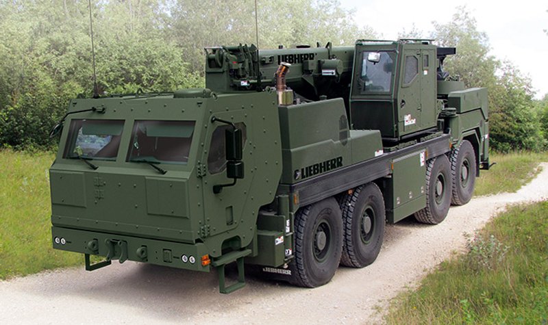 Rheinmetall protected cabs for crane vehicles