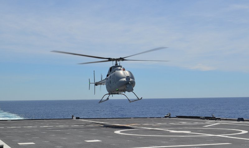 MQ-8C undertakes first flight aboard LCS