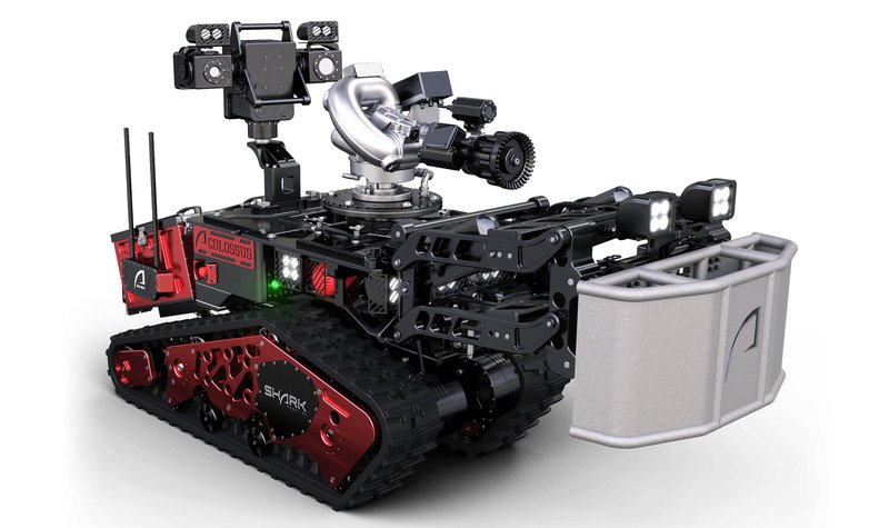 Shark Robotics showcases its Colossus firefighting UGV at Eurosatory 2024