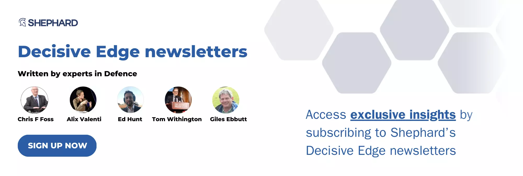 Sign up to Shephard's newsletters